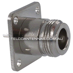 N Flange panel mount connector