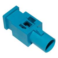 FAKRA SMB Plug: Neutral Code, Water Blue (RAL 5021)