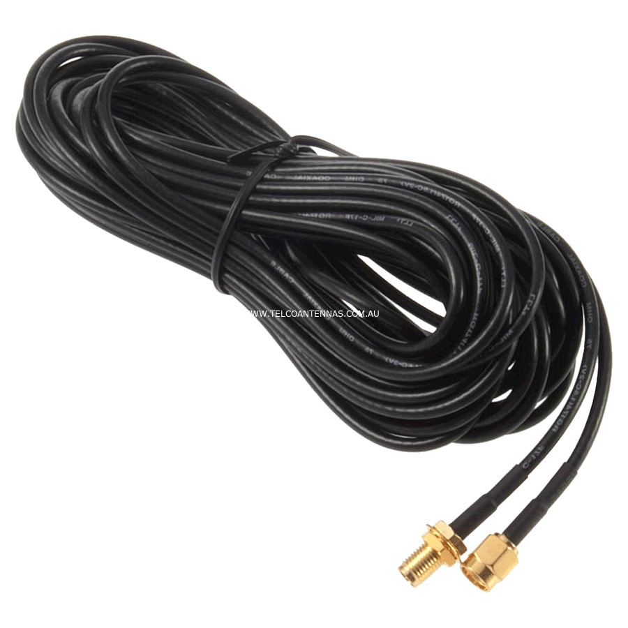 uxcell Antenna Extension Cable RP-SMA Male to RP-SMA Female Low Loss RG174 16.4 ft 