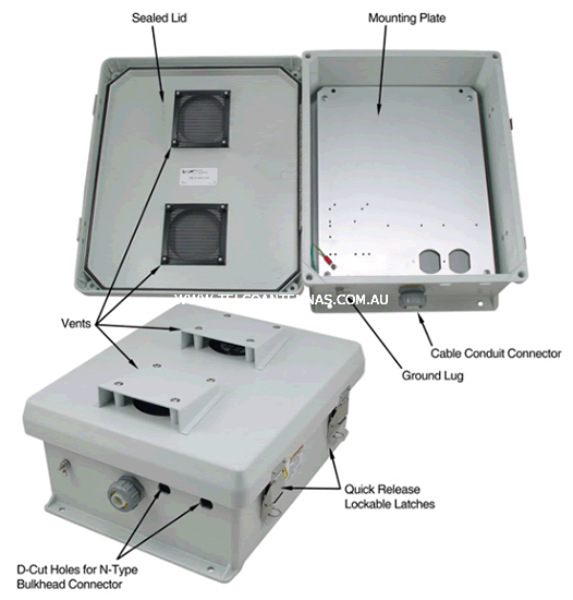 vented 12 inch nema FRP enclosure weatherproof