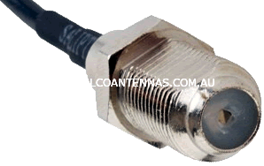 Female F jack coaxial connector
