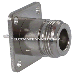 N Flange panel mount connector