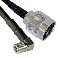 LCU195 3m Coaxial Cable - N Male to Right Angle QMA Male