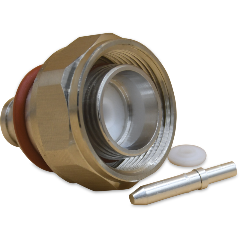 4.3-10 Male Connector - 1/4" Flexible Cable - TEL150 / FSJ1-50