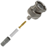 RP-BNC Male Crimp Connector - RG174/RG178/RG188/RG316