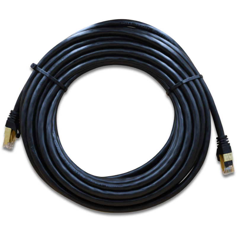WildCat Cat6 Outdoor UV F/UTP 10m Ethernet Cable - ESD Shielded RJ45