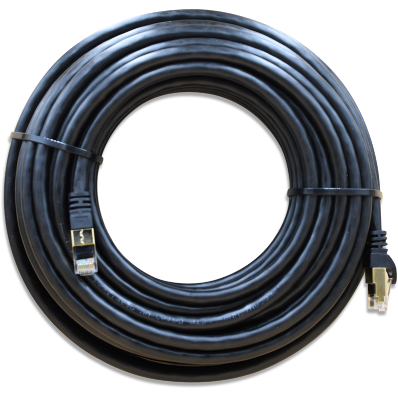 WildCat Cat6 Outdoor UV F/UTP 20m Ethernet Cable - ESD Shielded RJ45