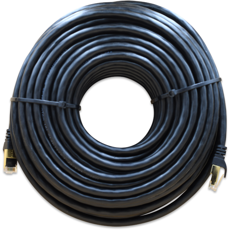 WildCat Cat6 Outdoor UV F/UTP 25m Ethernet Cable - ESD Shielded RJ45