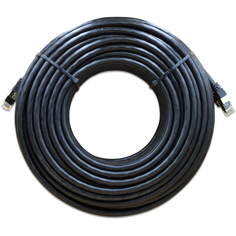 WildCat Cat6 Outdoor UV F/UTP 30m Ethernet Cable - ESD Shielded RJ45