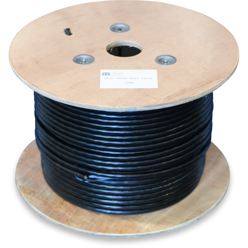 Cat6a Outdoor UV SF/TP Level-2 Braided Ethernet Cable - 305m Reel