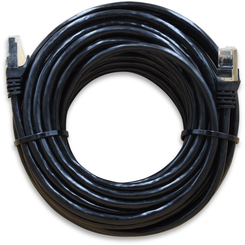 WildCat Cat6a Outdoor UV SF/TP 10m Ethernet Cable - ESD Shielded RJ45