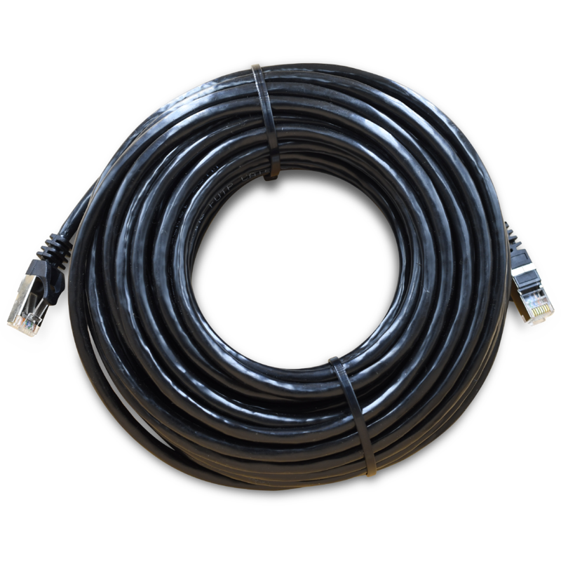 WildCat Cat6a Outdoor UV SF/TP 15m Ethernet Cable - ESD Shielded RJ45