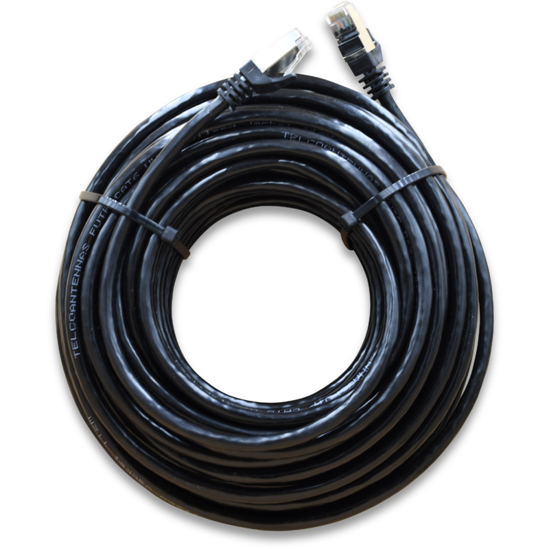 WildCat Cat6a Outdoor UV SF/TP 20m Ethernet Cable - ESD Shielded RJ45