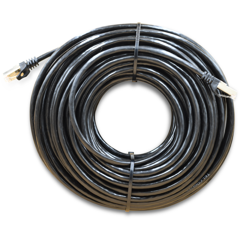 WildCat Cat6a Outdoor UV SF/TP 30m Ethernet Cable - ESD Shielded RJ45