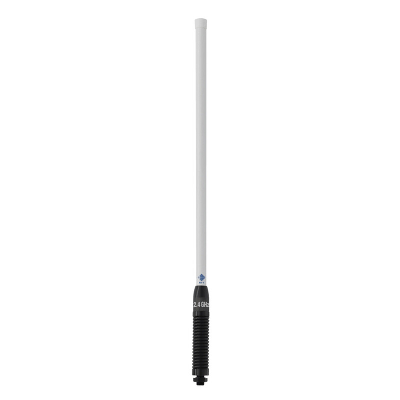 RFI CDM2408 2.4GHz 8dBi WiFi Vehicle Antenna -  White Radome/Black Spring