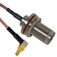 CRC9 to N Female Bulkhead Patch Lead - 15cm Cable