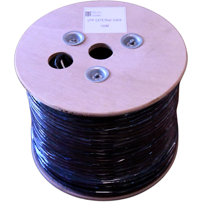 WildCat Cat6 UTP Ethernet Cable 100m Reel - UV Rated Outdoor Cable 
