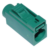FAKRA SMB Jack: E-Code, Leaf Green (RAL 6002)