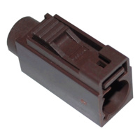 FAKRA SMB Jack: F-Code, Nut Brown (RAL 8011)