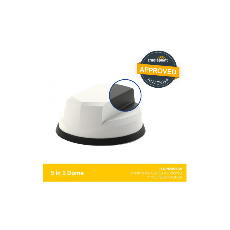 Panorama LG-IN2457 5-in-1 MIMO Antenna - 3G+4G+5G + GPS + WiFi - 700-6000MHz