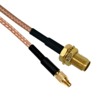 MMCX Male to SMA Female Patch Lead - 15cm Cable