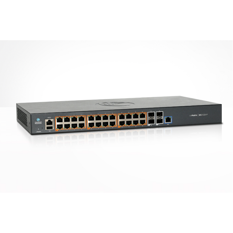 Cambium Networks Intelligent Ethernet PoE+ Switch, 24x 1Gbps and 8x 1Gbps SFP Fiber Ports