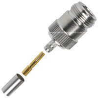 N Female Crimp Connector - RG58 / LMR195 / Belden 9907