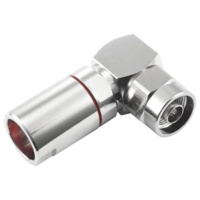 N Male Right Angle Connector - 1/2" Flexible Cable