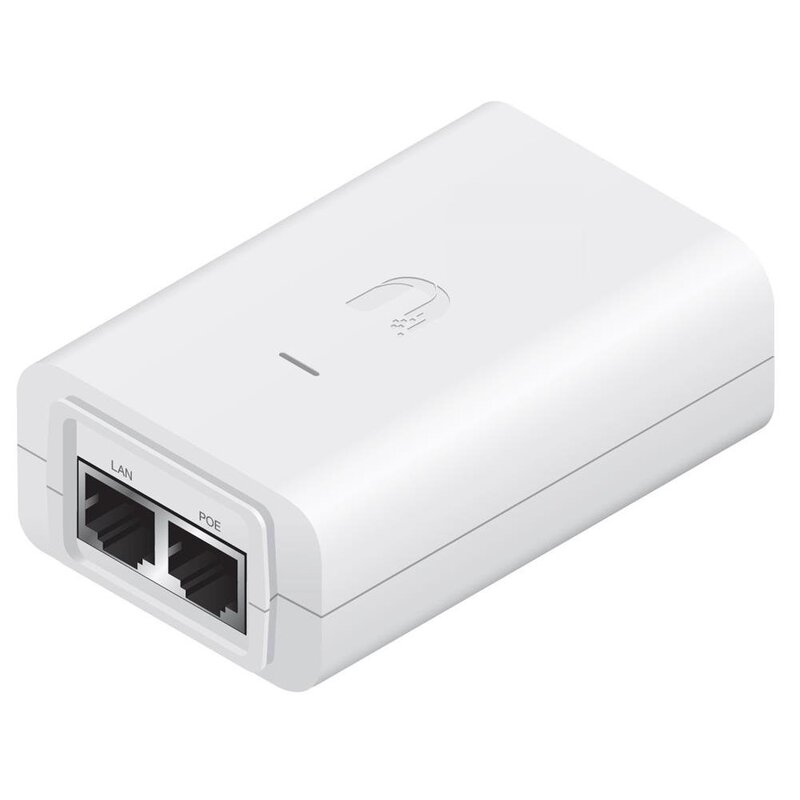 Ubiquiti POE-24-7W-G-WH PoE Injector, 24VDC, 7W, Gigabit - Australian Plug
