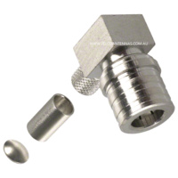 QMA Male Right Angle Crimp Connector - RG174/RG178/RG188/RG316
