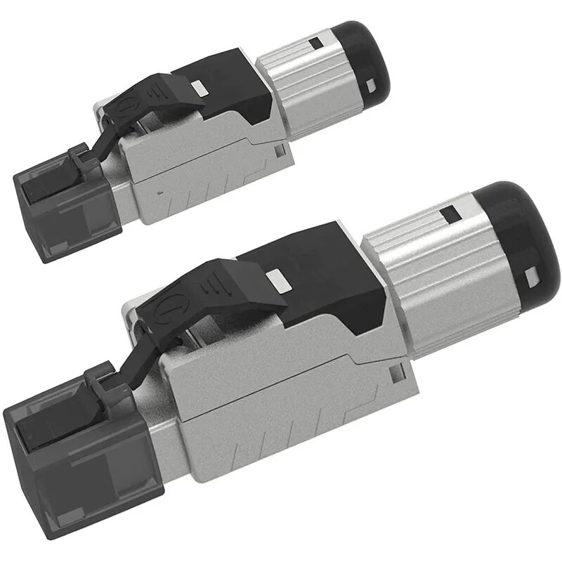 RJ45 Ethernet Compression Connectors - ESD Shielded Cat6a SF/UTP