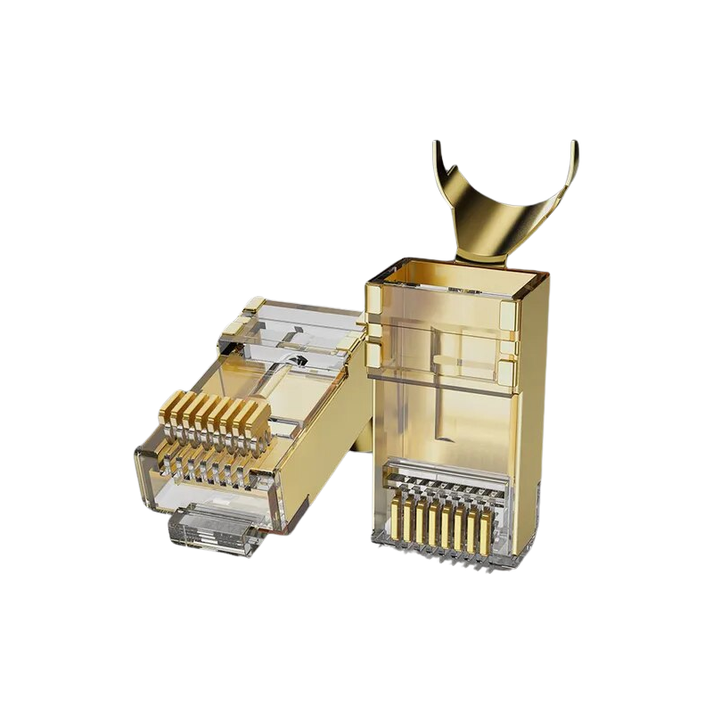 RJ45 Ethernet Crimp Connectors - ESD Shielded Cat6a SF/UTP