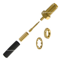 RP-SMA Female Crimp Connector - RG174/RG316/LMR100