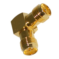 RP-SMA Female to RP-SMA Female Right Angle Adaptor