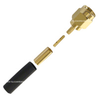 RP-SMA Male Crimp Connector - RG174/RG316/LMR100