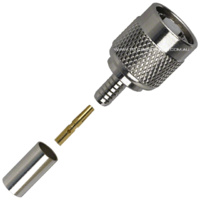 RP-TNC Male Crimp Connector - RG58/LMR195/Belden 9907