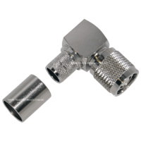 RP-TNC Male Right Angle Crimp Connector - LMR400/RG8