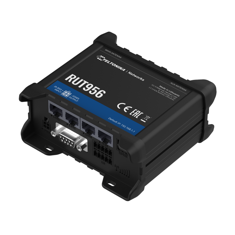 Teltonika RUT956 Industrial CAT4 3G+4G+4GX I/O + GNSS Modem Router