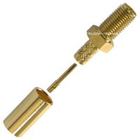 SMA Female Crimp Connector - RG58/LMR195/Belden 9907