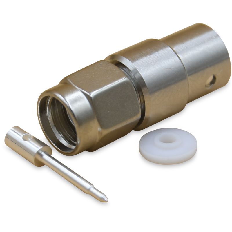 SMA Male Connector - 1/4" Flexible Cable - TEL150 / FSJ1-50