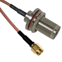 SMA Male to N Female Bulkhead Patch Lead - 15cm Cable
