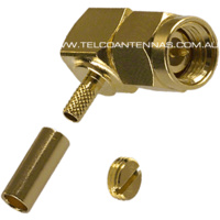 SMA Male Right Angle Crimp Connector - RG174/RG178/RG188/RG316