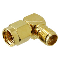 RP-SMA Female to SMA Male Right Angle Adaptor