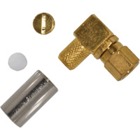 SMC Female Right Angle Crimp Connector - RG58/LMR195/Belden 9907