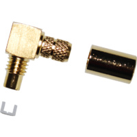SMC Male Right Angle Crimp Connector - RG58/LMR195/Belden 9907