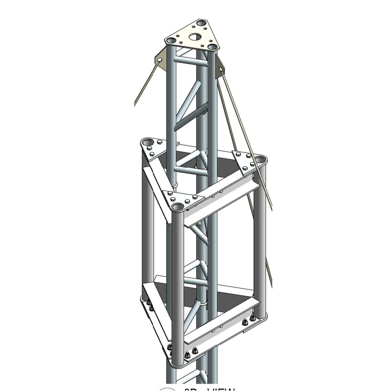 210mm 3 Way Stand-off Antenna Mount