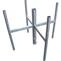 Heavy Duty Galvanised Mast Head - 4 Sector Cluster Mount (To Suit Lowering Octagonal Mast)