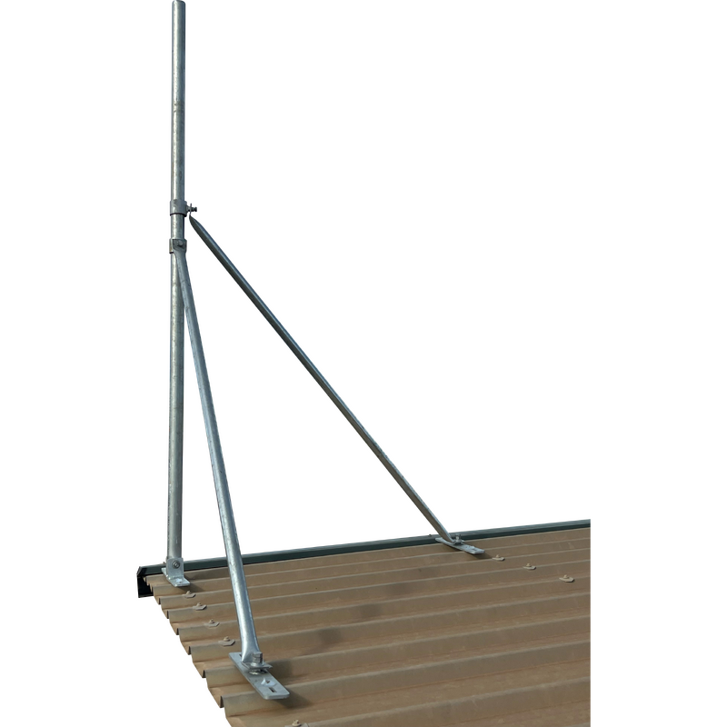 Heavy Duty Galvanised Collared Roof Mast,50mm Various Lengths