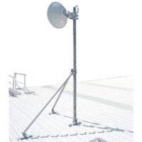 Heavy Duty Galvanised Roof Mounted Serviceable Microwave Mast - 75mm OD - 2M