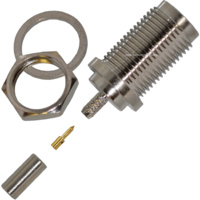 TNC Female Bulkhead Crimp Connector - RG174/RG316/LMR100